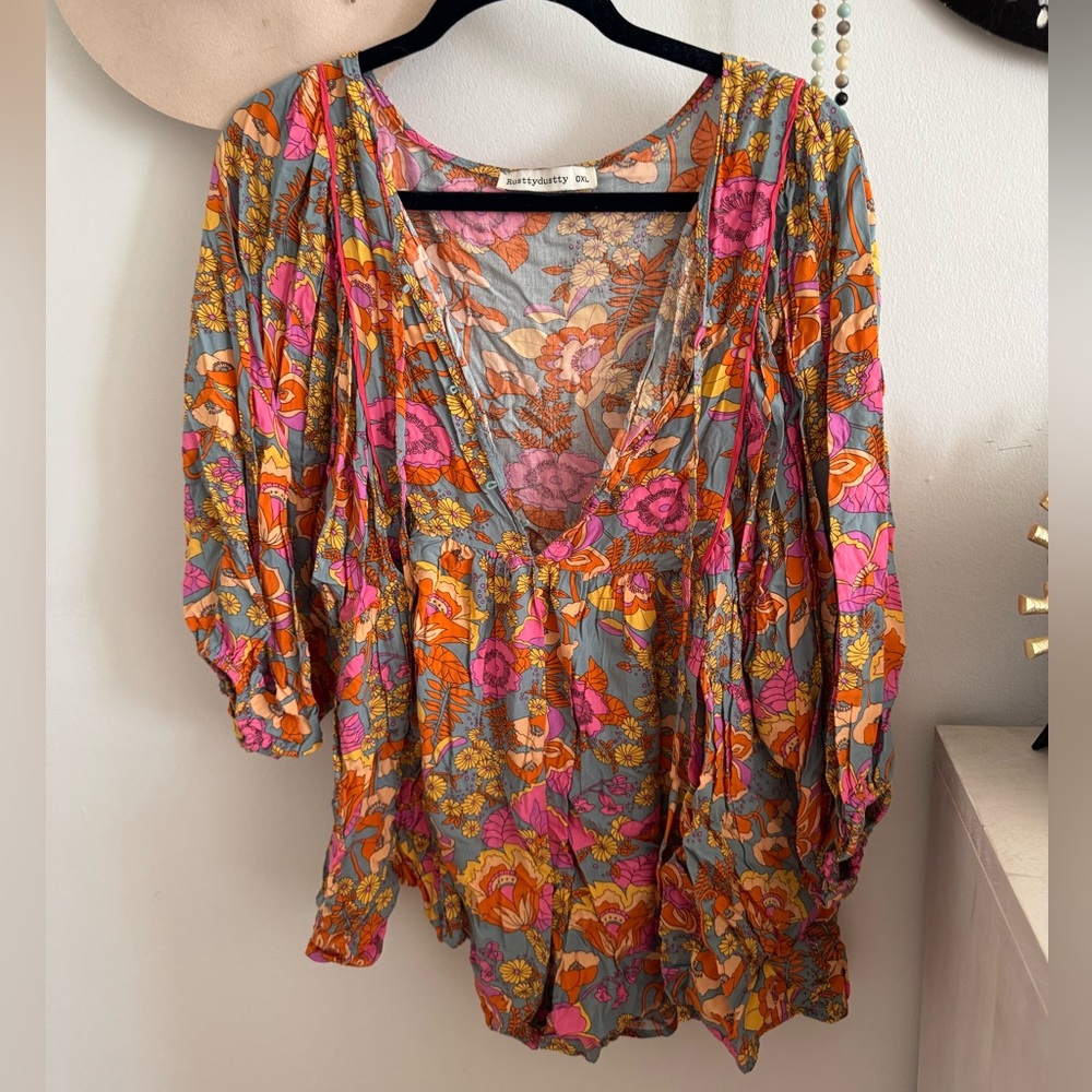 Boho Floral Viral TikTok Romper - Picture 7 of 9